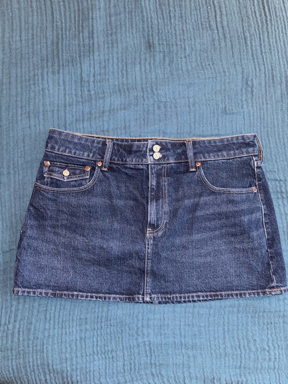 Abercrombie & Fitch Mid Rise Denim Mini Skort Size 31